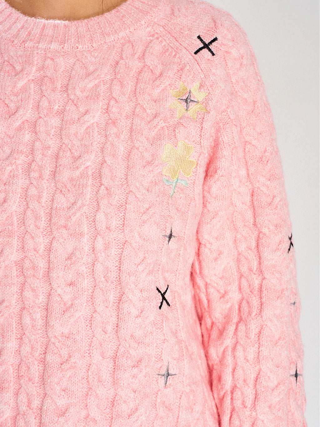 NSTNEW START Цэцгэн Розов Свитер