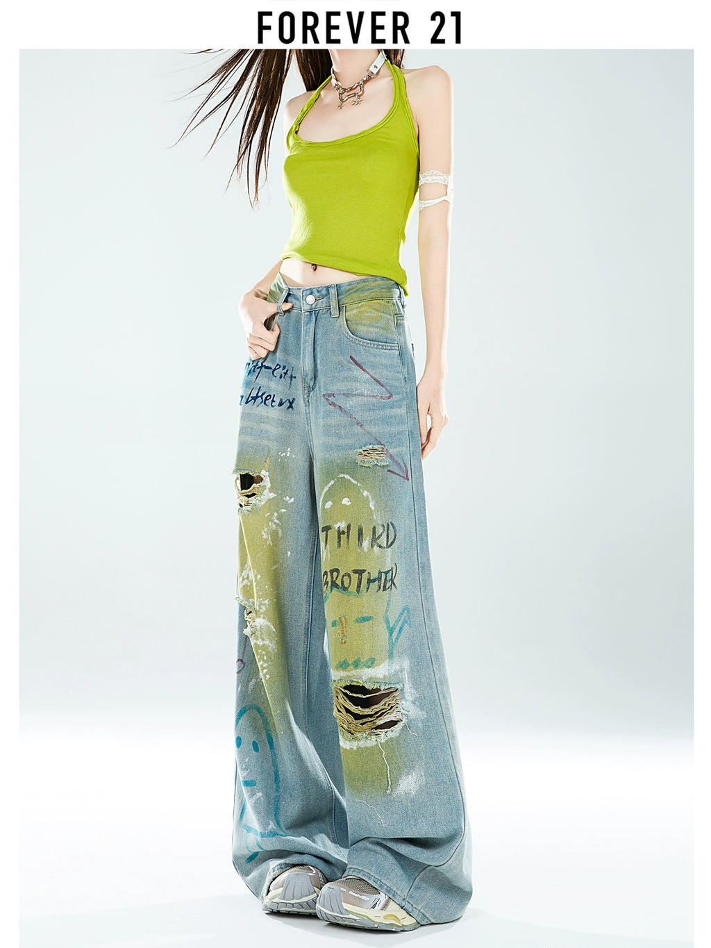 Forever 21 загварлаг өргөн жинс