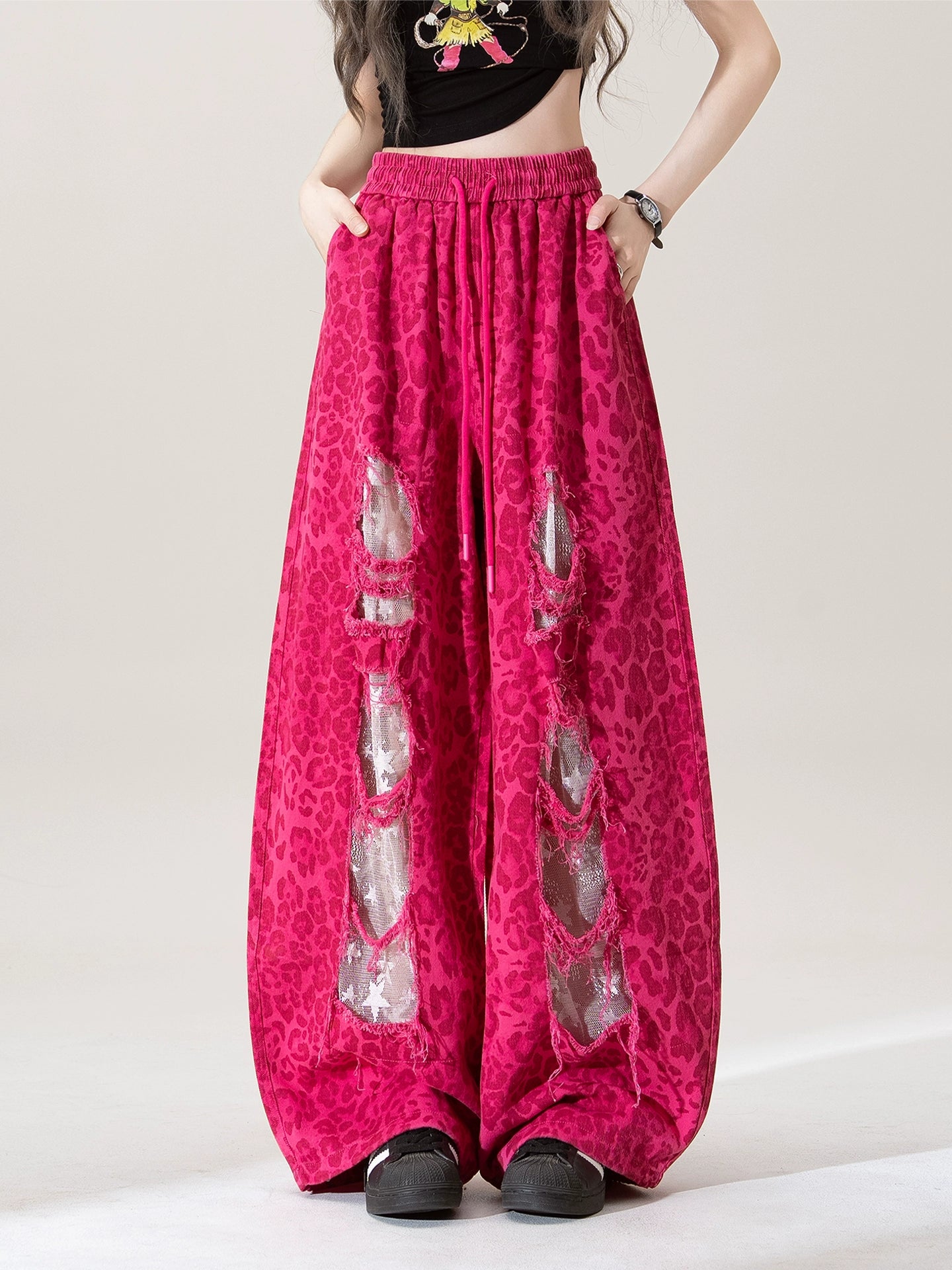 Rose Red ирвэсний хээтэй  өргөн өмд