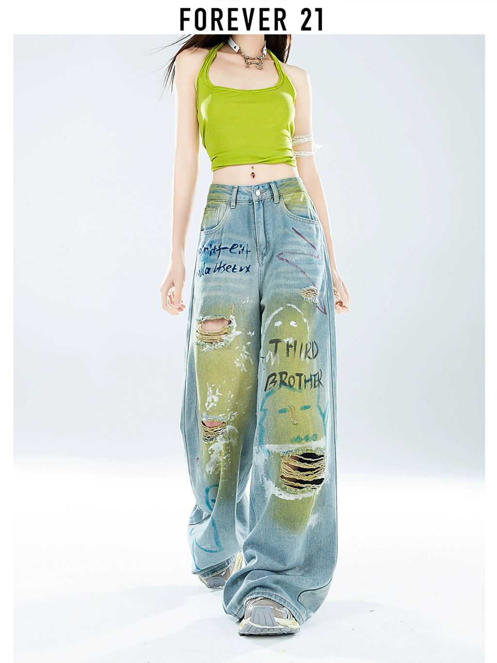 Forever 21 загварлаг өргөн жинс