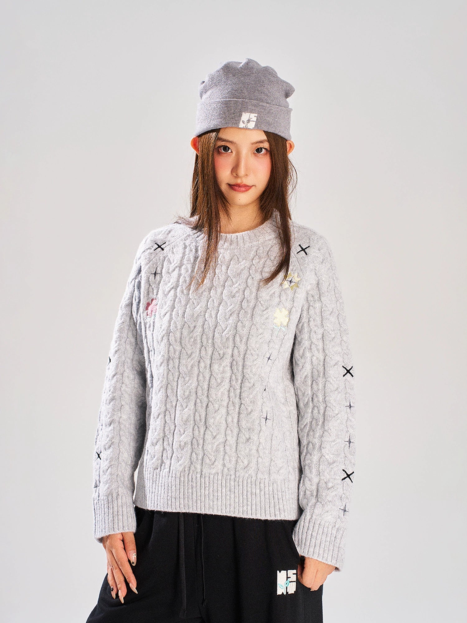 NSTNEW START Цэцгэн Розов Свитер