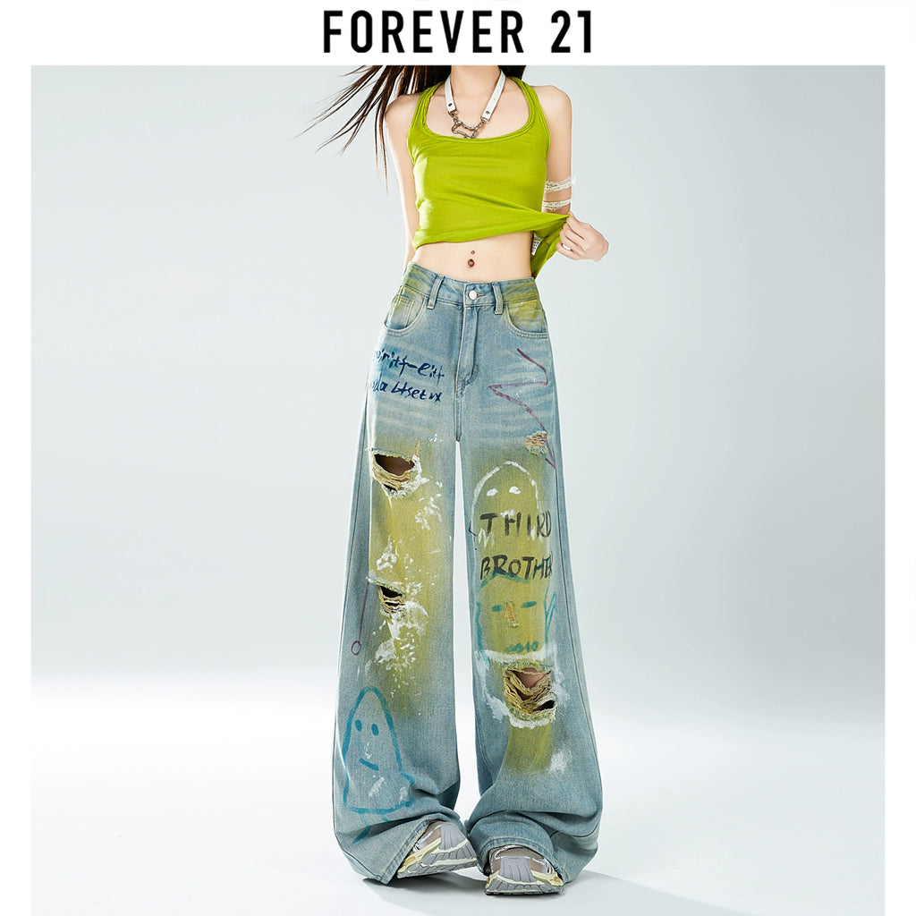 Forever 21 загварлаг өргөн жинс