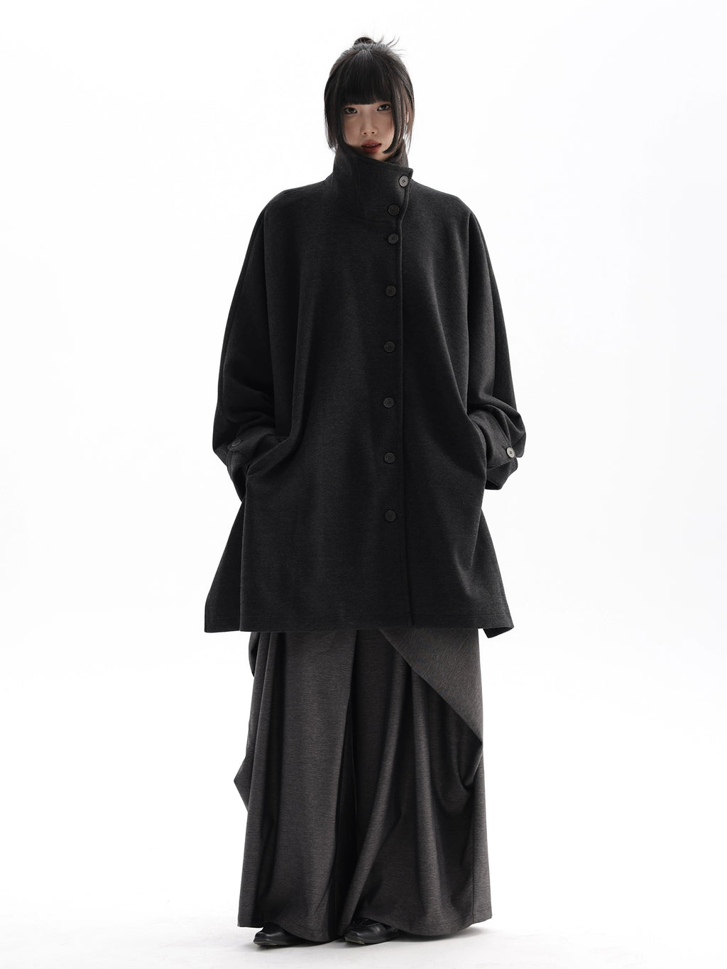 APOZi Mirror Water Gold Cloak Coat