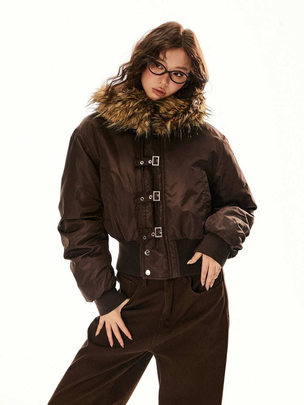 Maillard өнгийн богино bomber 