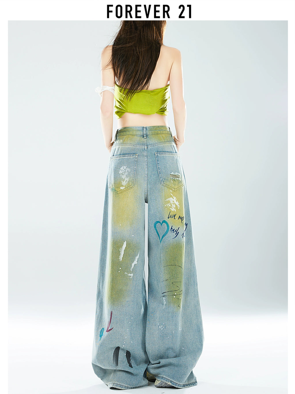 Forever 21 загварлаг өргөн жинс