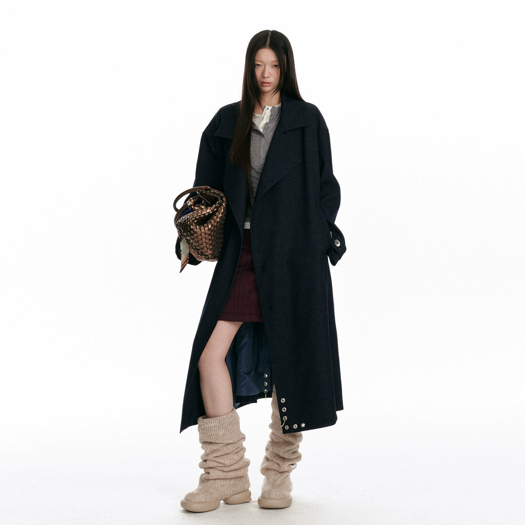 JIKOO "Fleet Captain" Давхар товчтой урт пальто