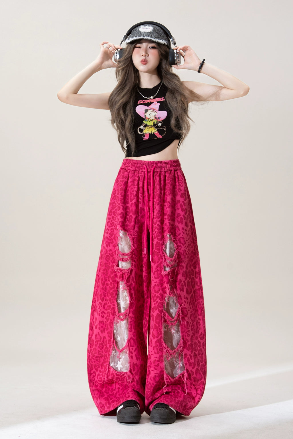 Rose Red ирвэсний хээтэй  өргөн өмд