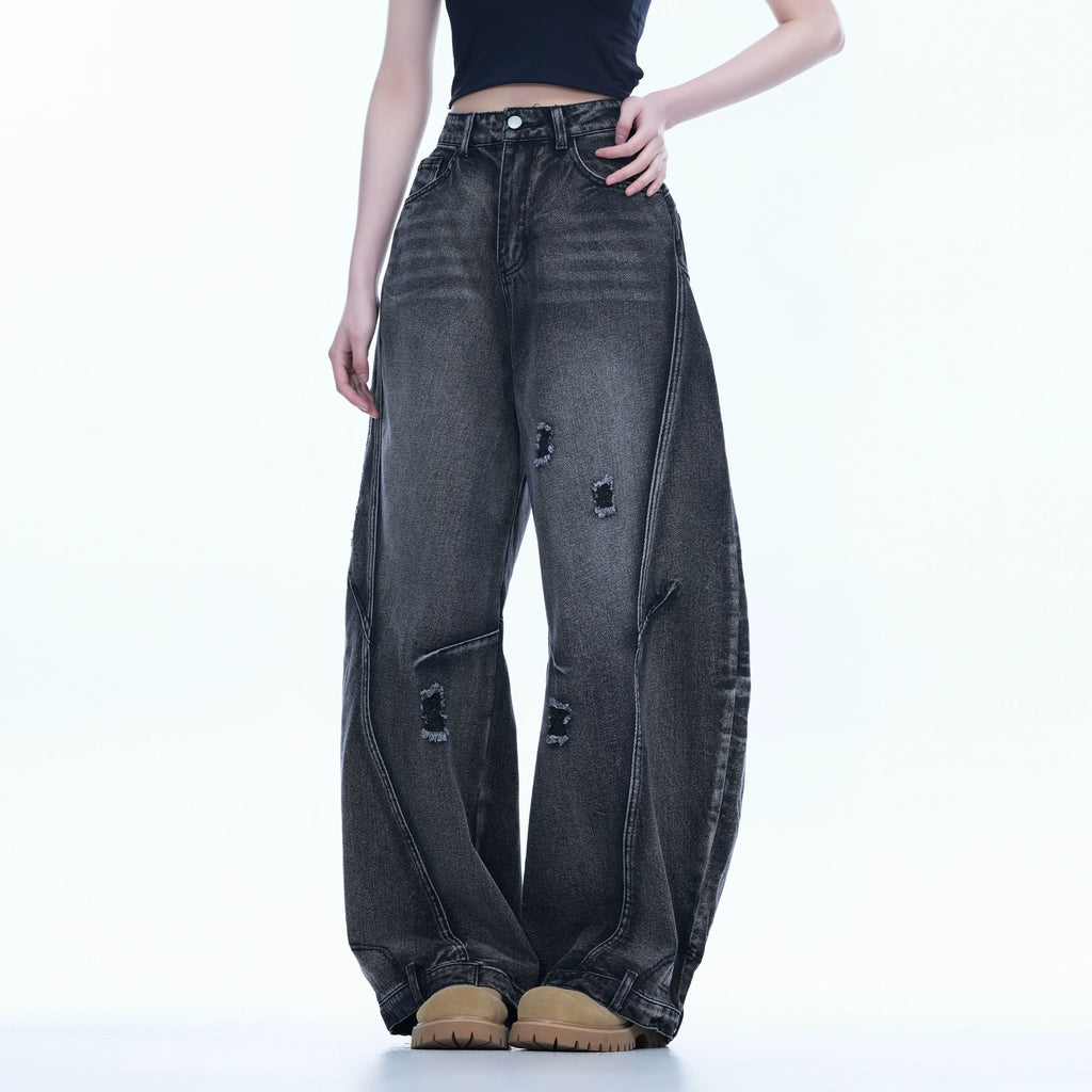 Америк high street өргөн frayed жинс