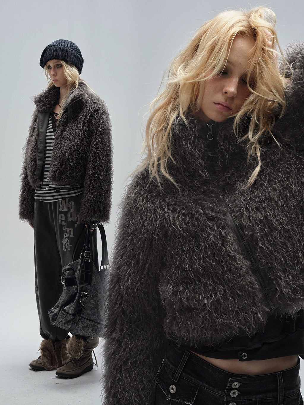 wearAndtear саарал үслэг богино хүрэм