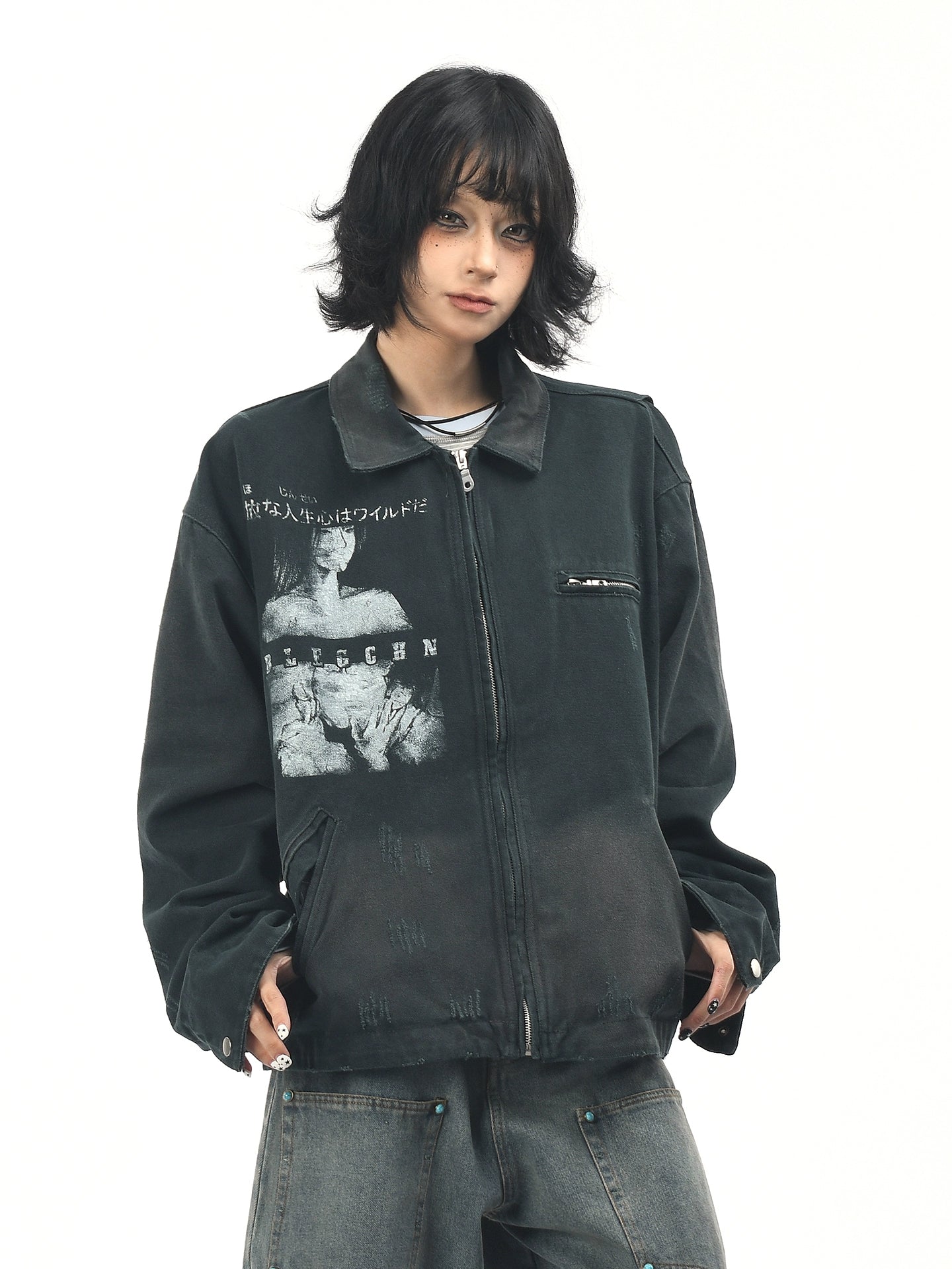 Ретро хэвлэмэл загварлаг хүрэм