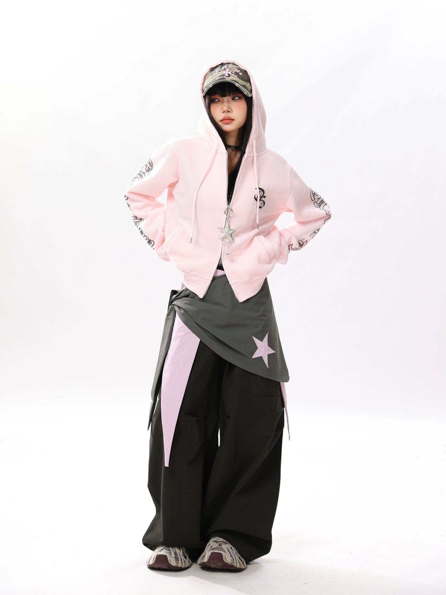 Ретро бичигтэй малгайтай цамц